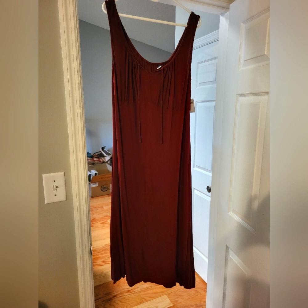 Old Navy Midi Dress Burgundy XL
